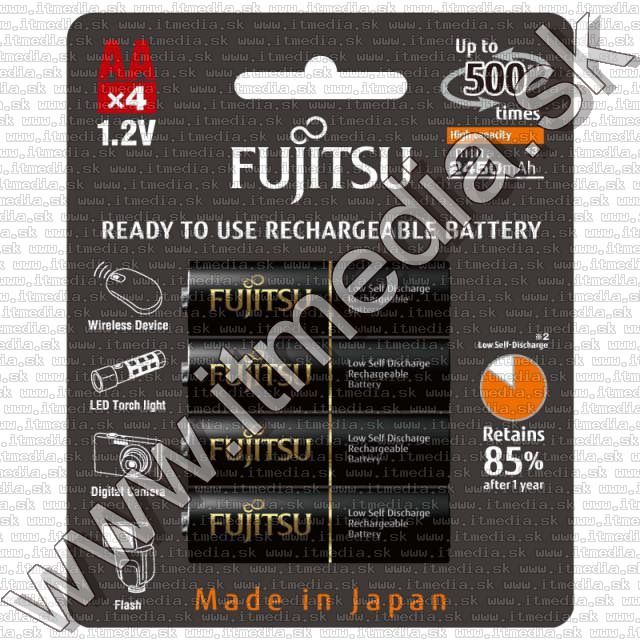 Image of Fujitsu Black (Eneloop pro) akku HR06 4x2450 mAh AA *Blister* *Ready2Use* (IT10962)